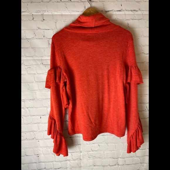 THML Red Ruffle Sleeve Sweater - Picture 14 of 15